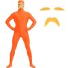 Unisex Orange Elastic Zentai Bodysuit Costume for Halloween Cosplay