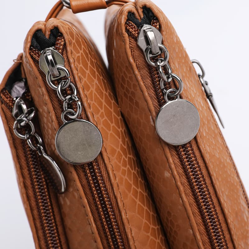 Snake pattern multi-compartment simple shoulder messenger bag
