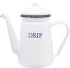 Lilly White Emaille Tropfkanne, 1,1L [DRIP] Weiß, YL-504