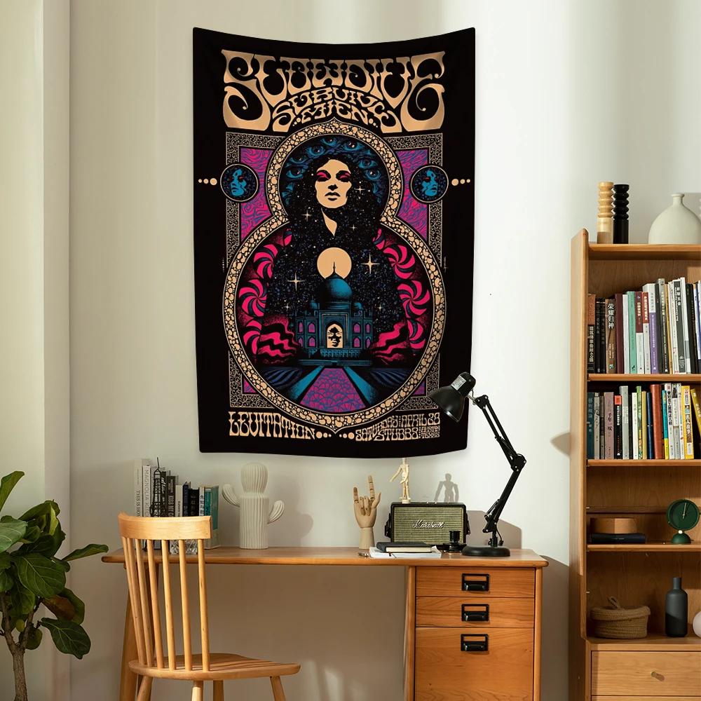 Rock And Roll Music Band Tapestry Slowdive Printed Home Decor Wall Hanging Covering Cloth For Bedroom Living Room Sofa Blanket