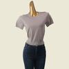 Classy Normcore Round Neck Short Sleeve T-shirt Foreign Trade Original Order Thin Needle Pullover Pure Color Knitting Bottoming Shirt
