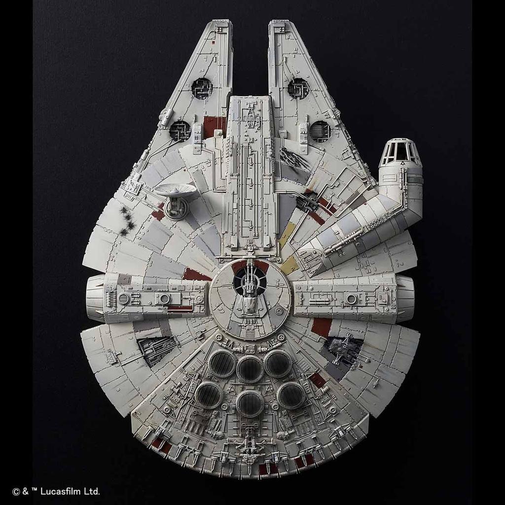 BANDAI SPIRITS Star Wars Millennium Falcon (Star Wars: The Rise of Skywalker) 1/144 Scale Pre-Colored Plastic Model
