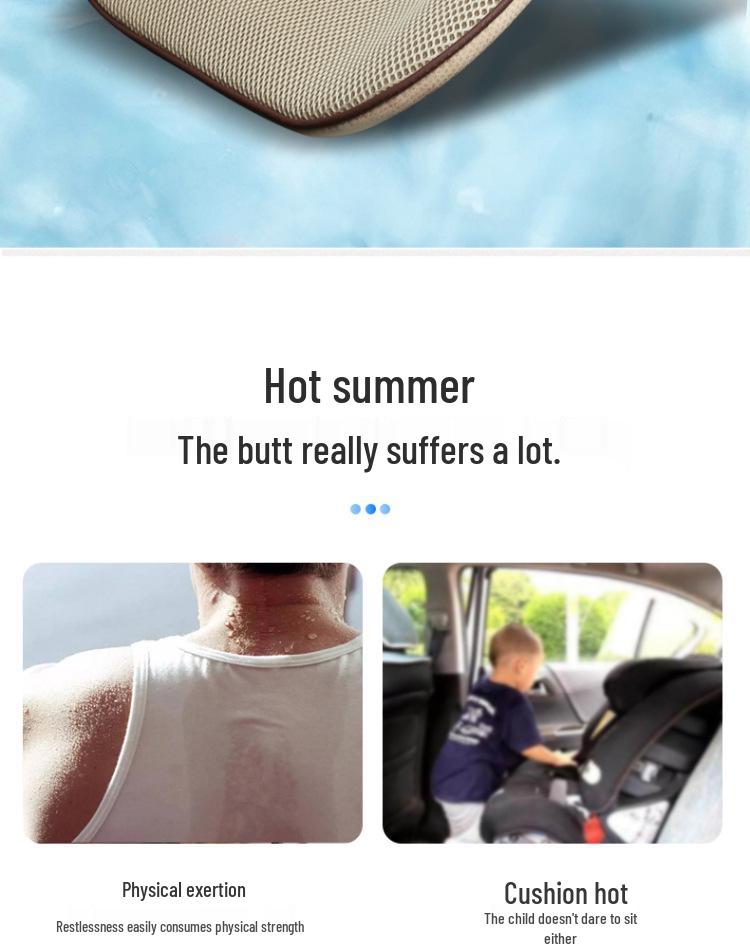 USB Cooling Car Seat Cushion - Home Ventilation & Summer Cooling Pad