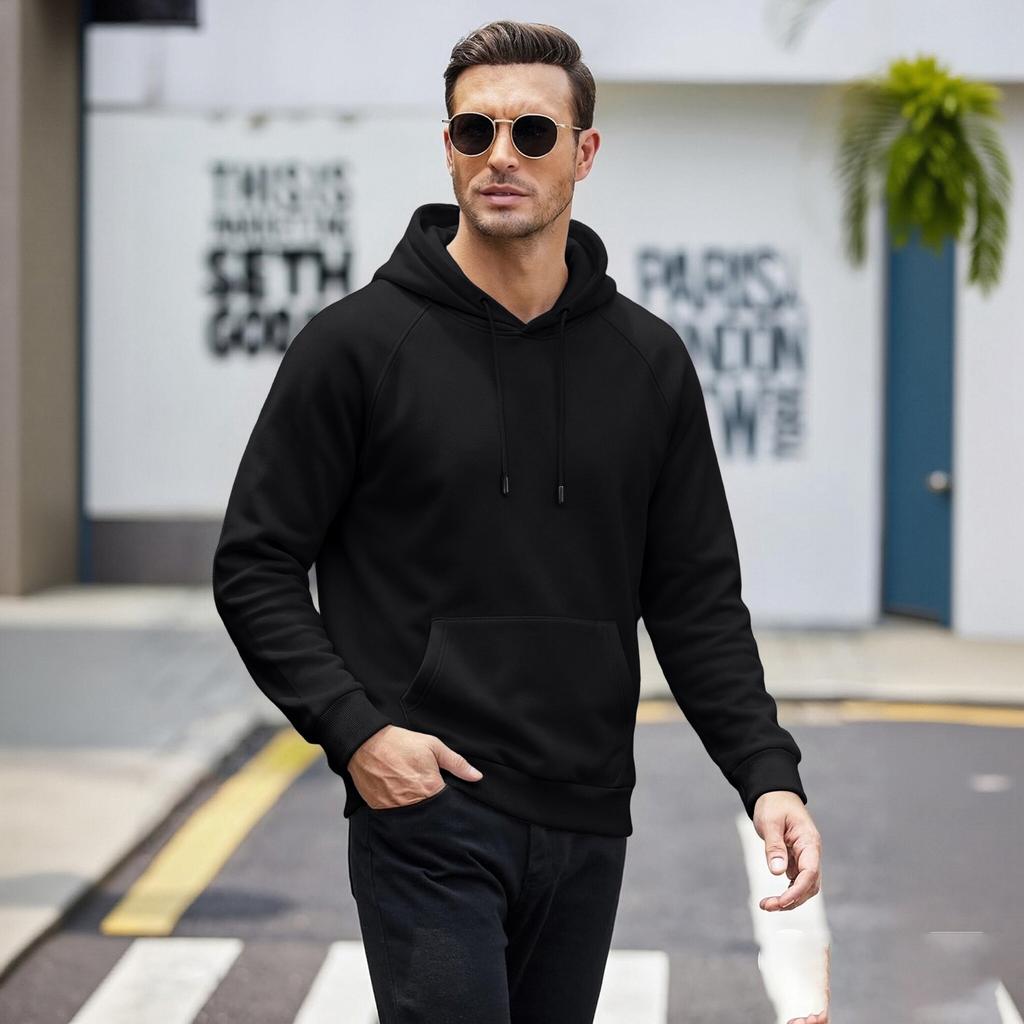 Men's Plus Size Hoodie - Loose Fit Casual Long Sleeve Hooded Sweatshirt in Colors