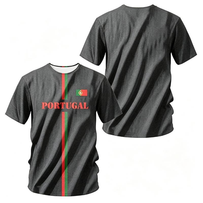 Portugal Football Shirt Print Soccer Jersey National Team Fans Tops