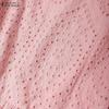 ZANZEA Women Casual Hollow Embroidered Patchwork Summer Short Sleeve Dress
