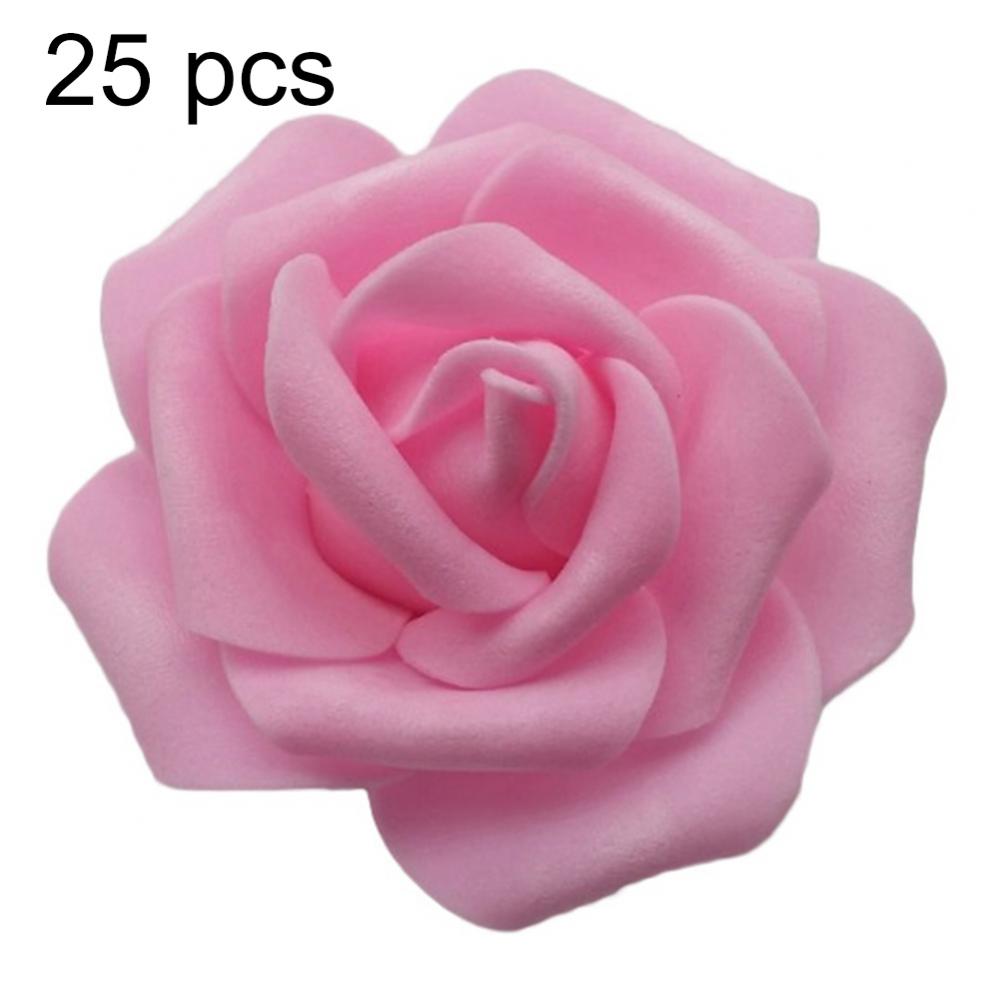 

25/50/100Pcs 7-8cm Diameter Artificial PE Foam Rose Flowers Head Bear Of Roses DIY Craft Christmas Gifts Wedding Home Room Decor