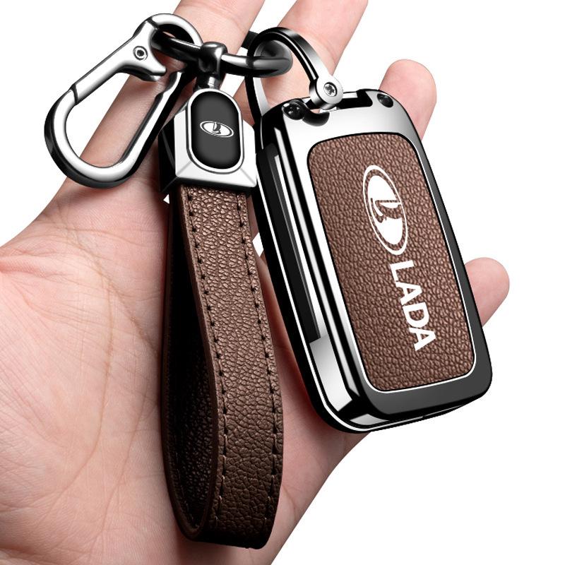 LADA Key Case: Premium Metal Shell for Renault Cars - Unisex Design