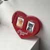 2 Inch Heart Shape Photo Card Protector Small Photocard Holder With Hang Chain For School Office Id Access Card Bus Card Pendant