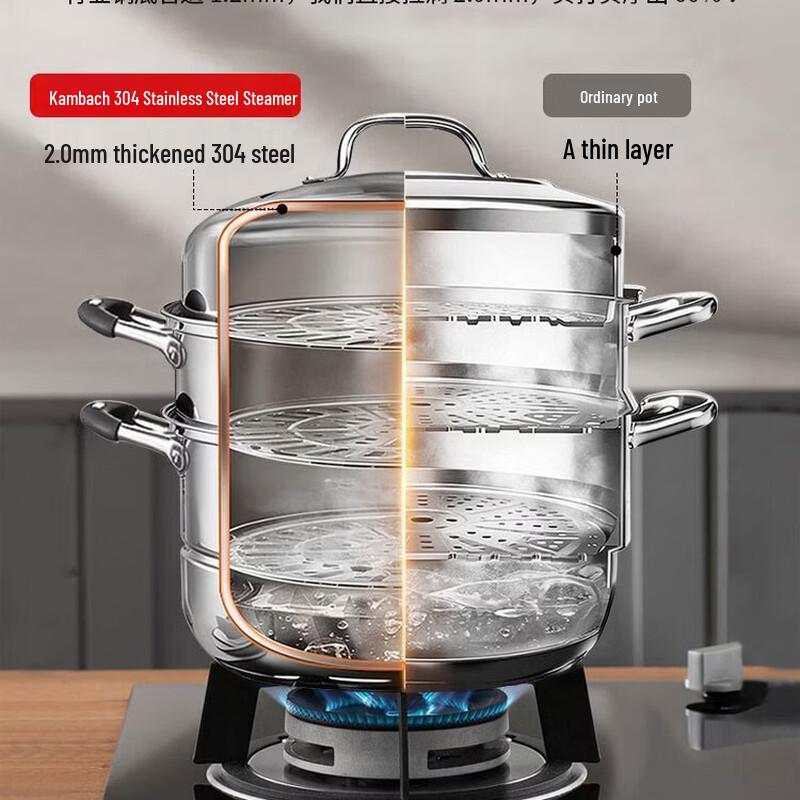 KOBACH 304 Stainless Steel Multi-Use Steamer Pot