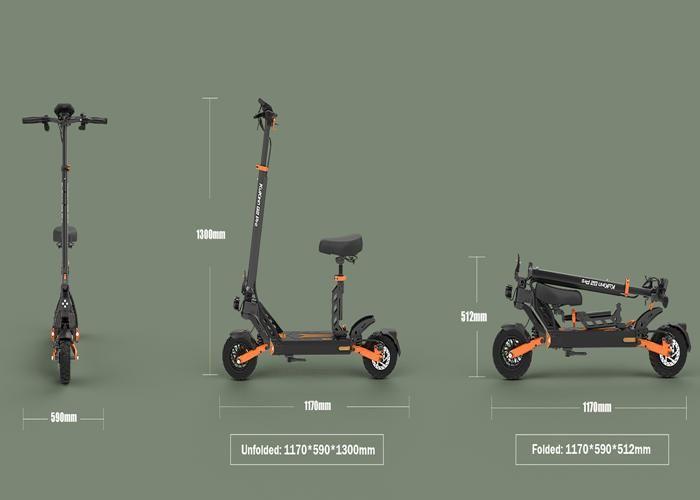 KuKirin G2 Pro Trotinette électrique - Pliable Moteur 600W, batterie 48V 15Ah Autonomie 65 km pneus 9 pouces