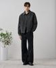 Draw Fit Fade-Dyed Cotton Blouson Jacket [Charcoal]