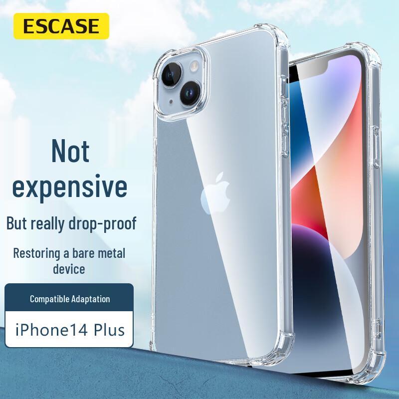 ESCASE Airbag Anti-Drop Clear Case for iPhone 14 Plus