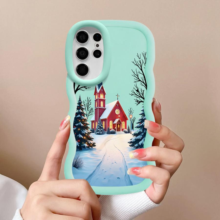 

Case for Samsung Galaxy S21 S23 Plus S20 FE A25 S25 S24 A26 S22 Ultra Soft Phone Cover A55 A24 A35 A36 A34 A54 Winter Snow Merry Galaxy A35 5G