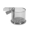 Stainless Steel Flour Sifter, Handheld Transparent Sifter Cup for Fine Flour Filtering, Scale Design, Press Type Baking