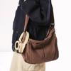 Washed Canvas Messenger Bag Female Retro Literary Lazy Wind Tote Bag College Student Commuting Shoulder Bag Mailman Bag Male
