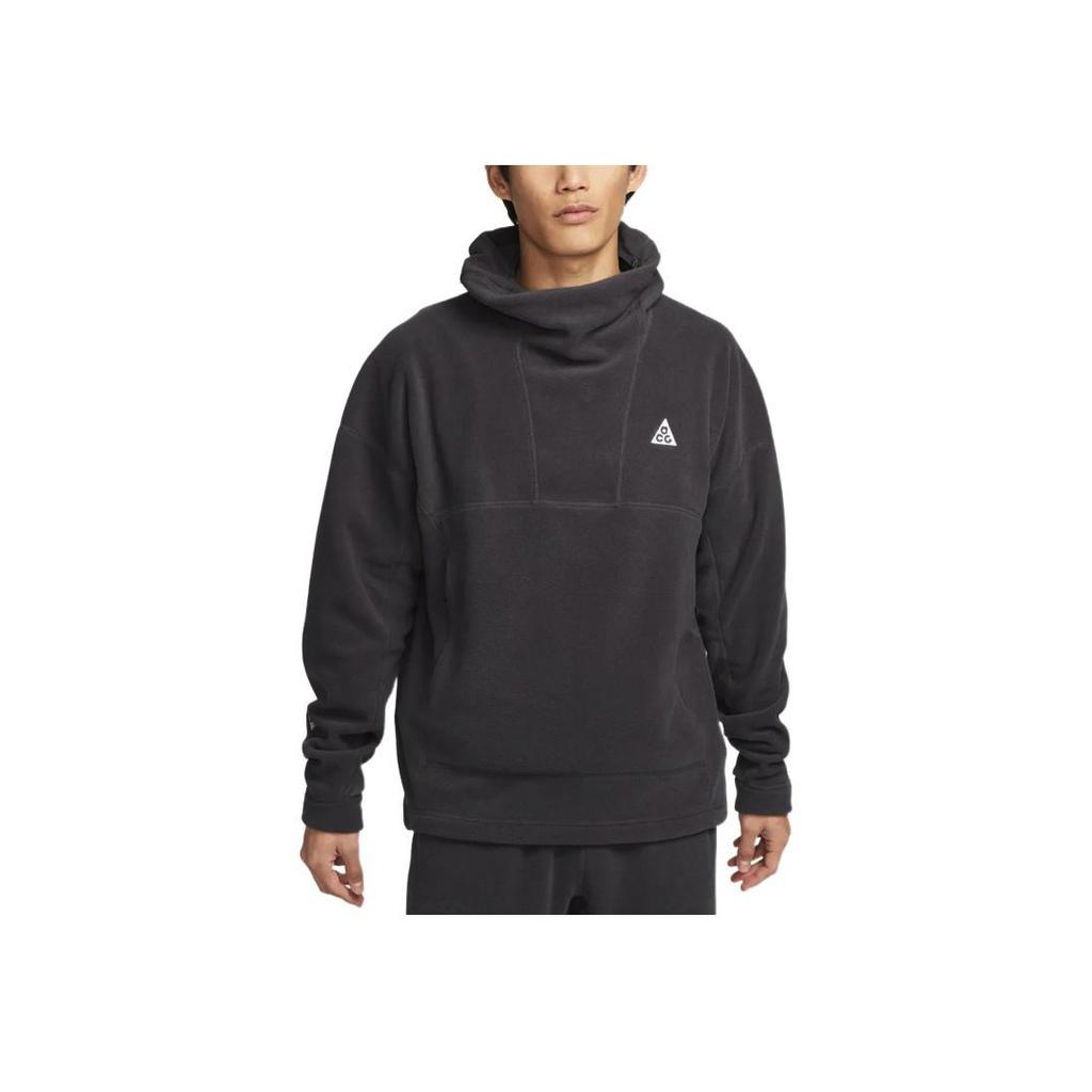 Nike ACG Series Wolf Tree Solid Logo Long Sleeve Hoodie American Vintage Sweatshirt Men Hoodies Coal-Black DQ5780060