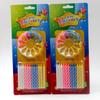 Spiral Birthday Candles 24 Pack Thread Small Candles with Base Flowers Colorful Birthday Candles Glowing