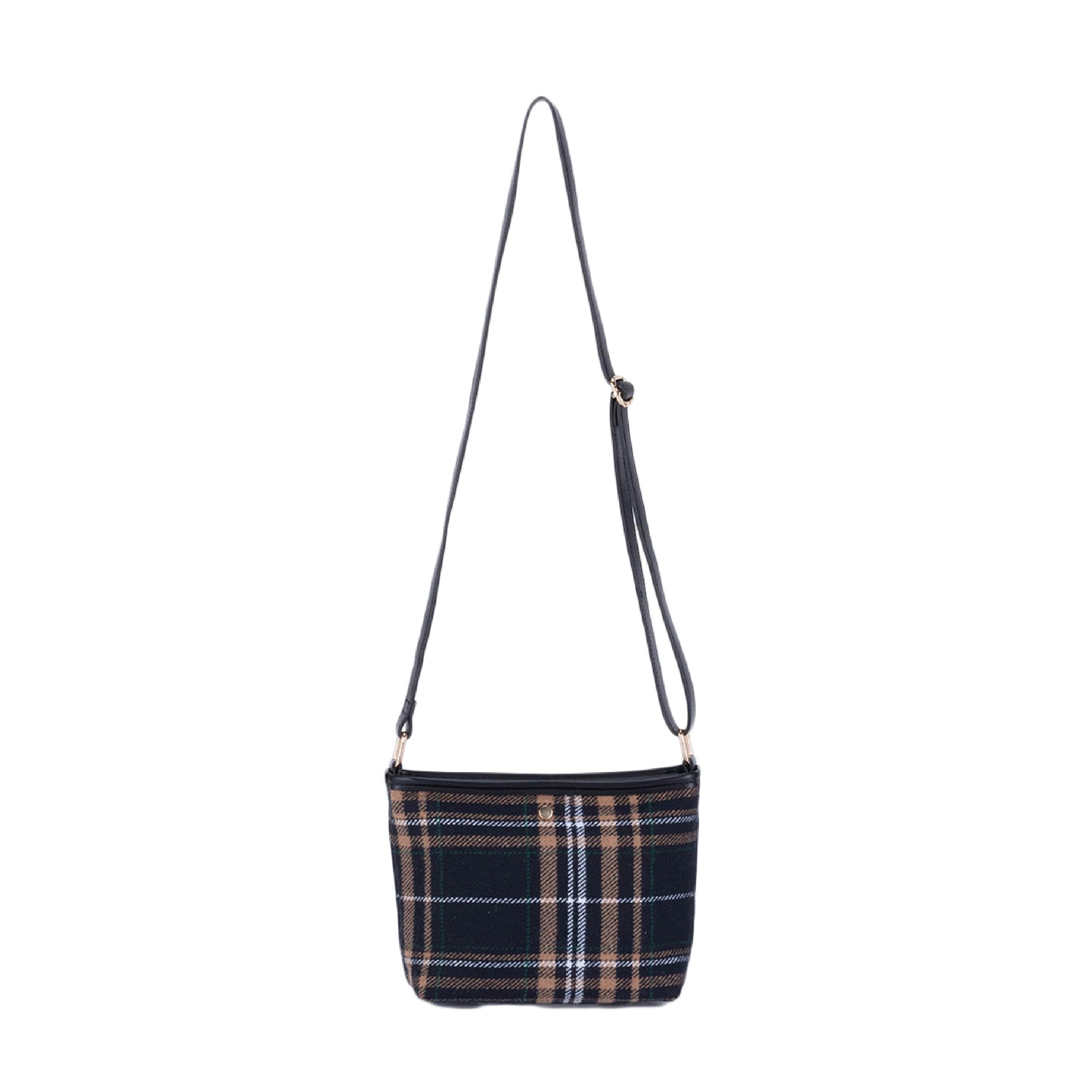 [Отделка] Уютная клетчатая мини-сумка на плечо