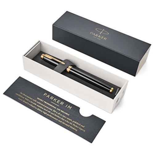 PARKER Fountain Pen F Fine Nib IM Core Line Black GT 1975594 Dual-Use, Officially Imported, Approx. 153mm x 10mm