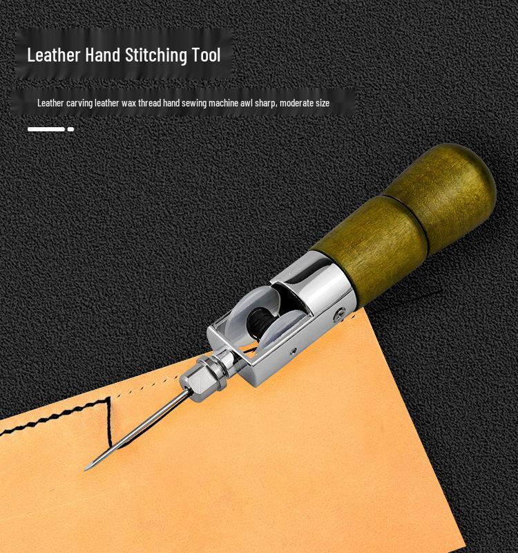 Leather Craft Sewing & Carving Tool Set with Waxed Thread and Canvas Awl