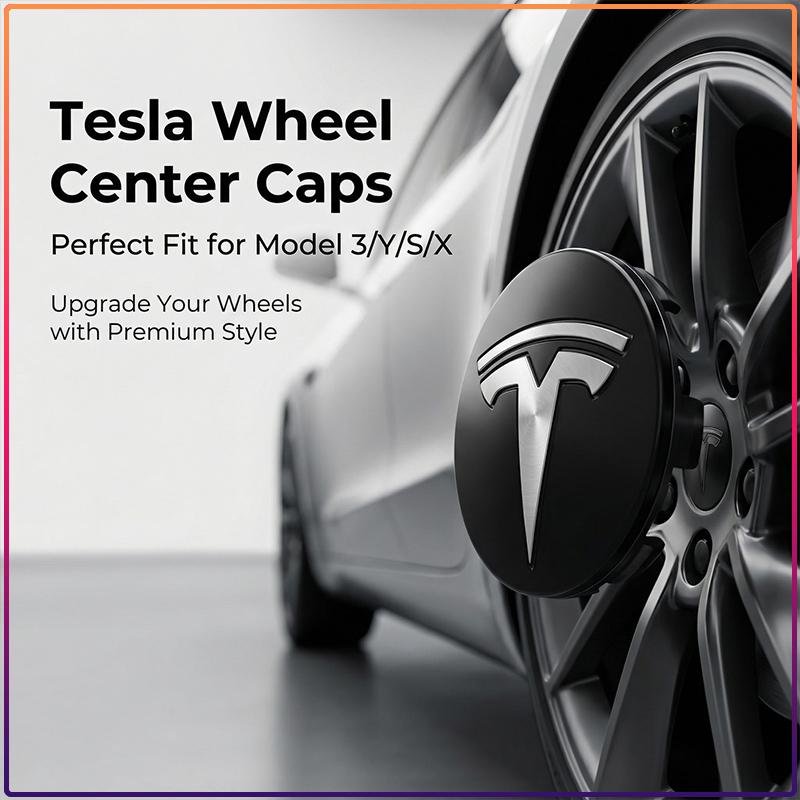 4Pcs 56MM Car Emblem Wheel Center Hub Cap Covers Auto Rim Cover For Tesla Model S Model X Model Y Model 3 Roadster SpaceX Accessory