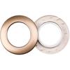 32 Pack Curtain Grommet, Home Sewing Depot Fast-Set Plastic,Inner Diameter 1-9/16"(40mm) Curtain Eyelet Rings Nanoscale Low Noise Roman Ring (Brown)