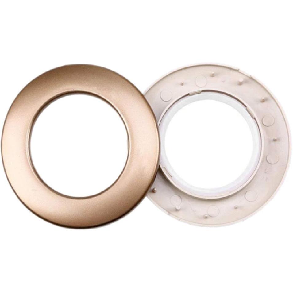 32 Pack Curtain Grommet, Home Sewing Depot Fast-Set Plastic,Inner Diameter 1-9/16"(40mm) Curtain Eyelet Rings Nanoscale Low Noise Roman Ring (Brown)