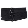 Black Corset Belt Euro-American Aesthetic Waist Stretch Cummerbunds Trendy Waistband  Female