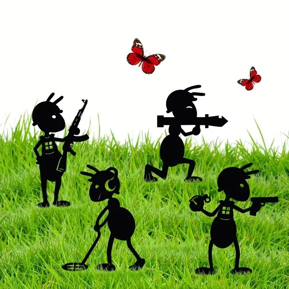 Садовые декорации Муравьи - наружные металлические украшения в виде муравьев — фото 7