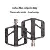 GUB GC-072 Carbon Fiber Pedals: Mountain/Road Bike Anti-Slip Titanium Alloy with Triple Bearings.