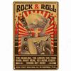 Vintage Rock Music Style Tin Painting for Bars Cafes Home Walls