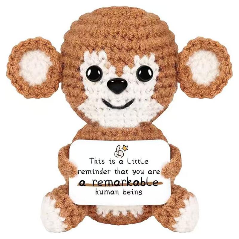 

Подарунки для нього Неї Хлопця Дівчини Ручна робота Позитивне В язання гачком Мила Мавпочка Емоційні Настільні Прикраси на День Народження Різдво