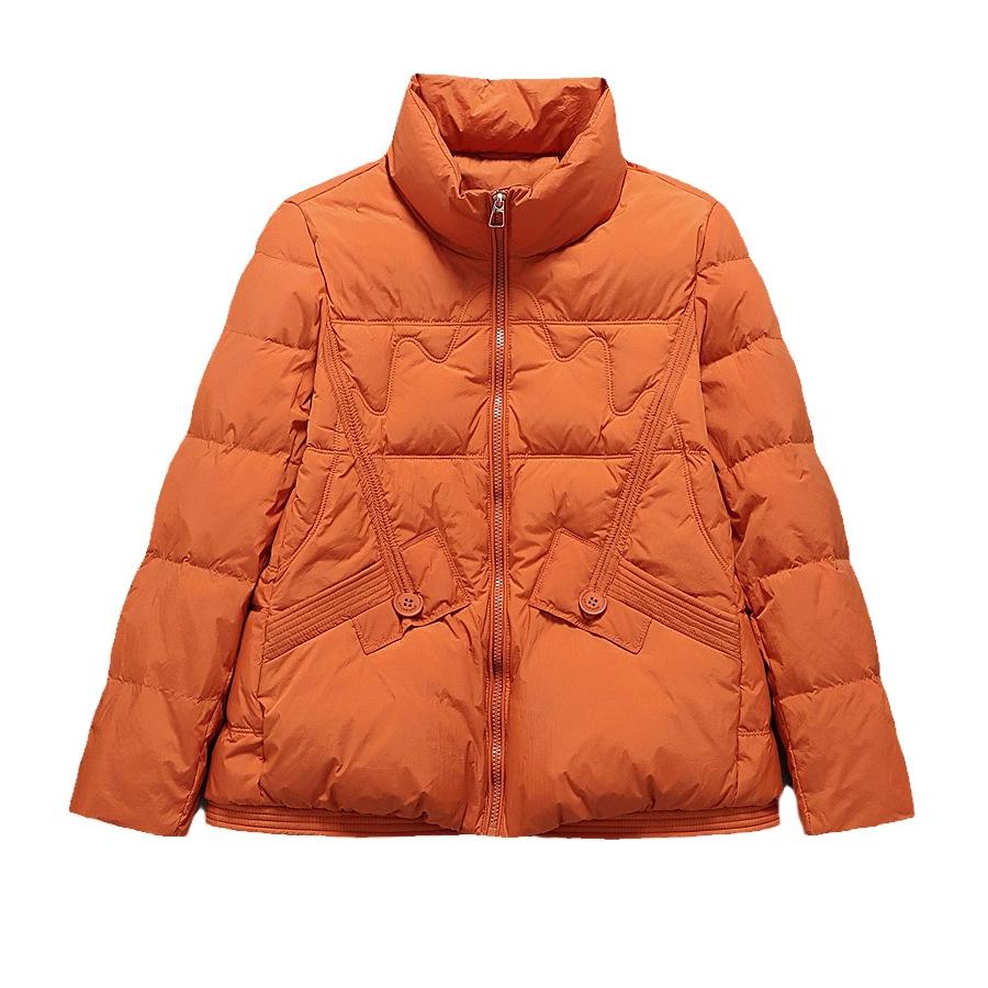 Winter new literary high-end light and thin down jacket women's short stand-up collar white duck down small loose coat