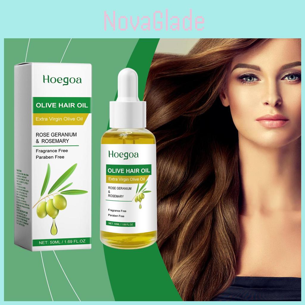 Hoegoa Olive Hair Care Oil Deeply Moisturizing And Nourishing Smooth Shine Treatment 50ml