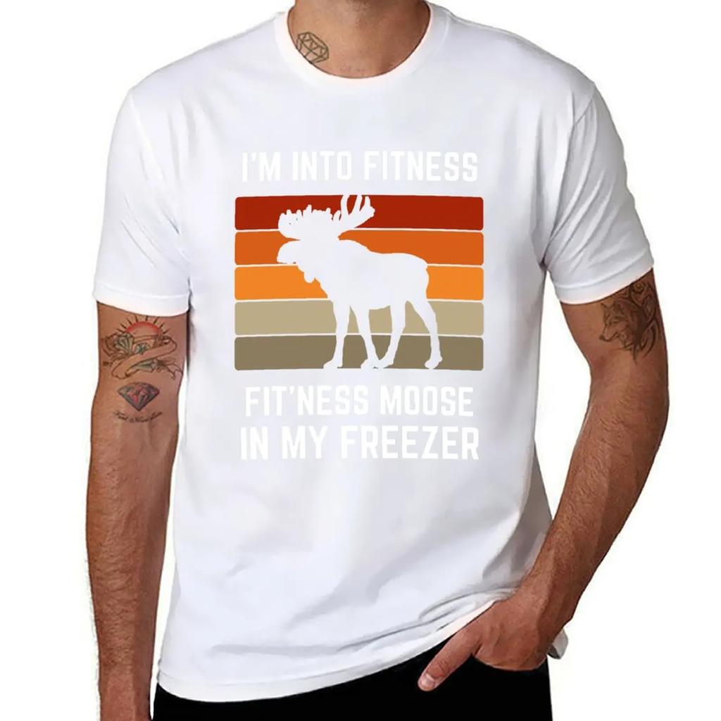 Im Into Fitness Fitness Moose In My Freezer Hunting TShirt Anime Vintage Anime Shirt T Shirt Men