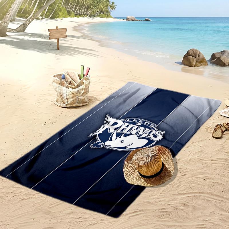 Leeds Rhinos Print Beach Towel Soft Portable Quick?dry Towel For Pool Summer Vacation Outdoor Sport