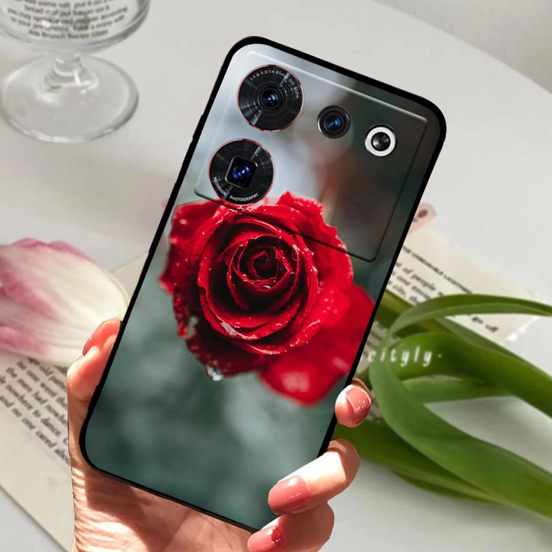 Case For ZTE Nubia Z50 Ultra Case Soft Print Silicone TPU Black Bumper Cover For ZTE Nubia Z60 Ultra Phone Back Coque z50Ultra