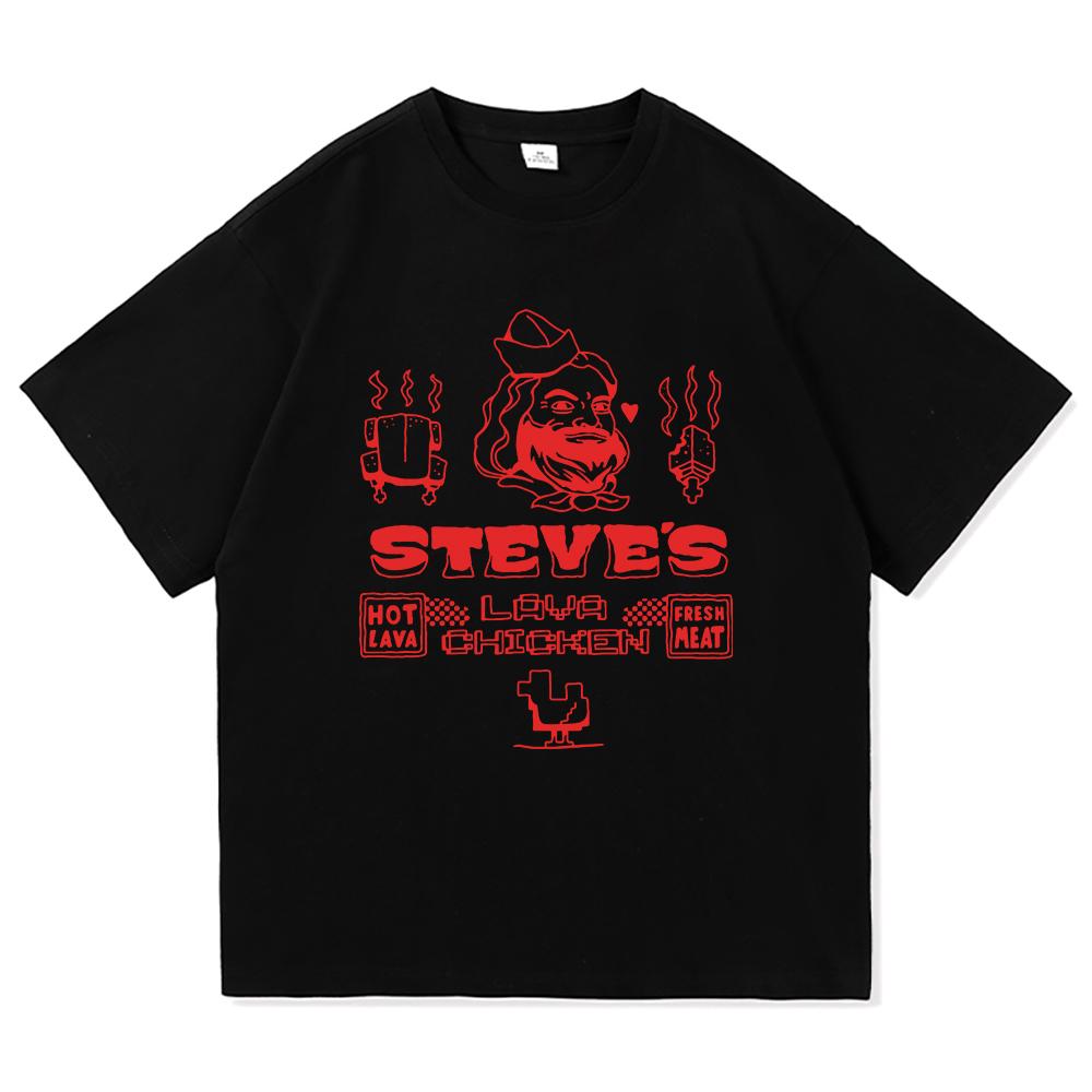 Funny Steve's Lava Chicken T Shirt 2025 Fashion Men/women Clothing Harajuku High Quality Tops Cotton Clothes Days Gifts Tshirts