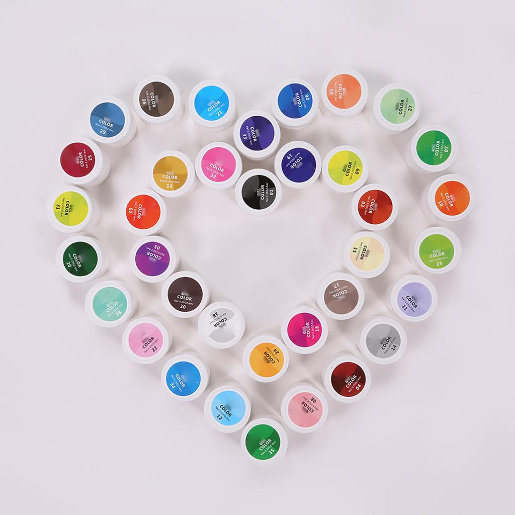 5ml 36 Colors Women Fashion Phototherapy Glue Nail UV Led Lamp Nail Polish Tool Kit