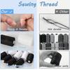 500M Sewing Thread Polyester Thread Black White Strong Sewing Threads Sewing Spools Polyester for Hand Machine