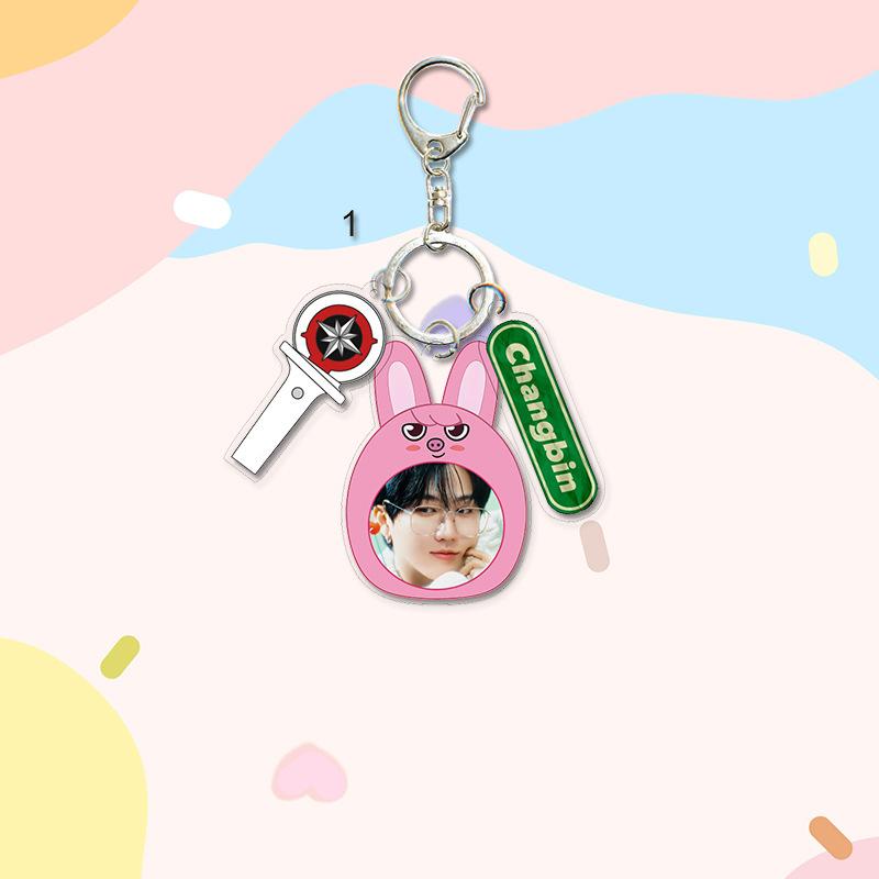 1pc Stray Kids Keychain Cute Cartoon Figure, Bang Chan Lee Know Changbin Hyunjin Han Felix Seungmin I.N Animal Onesie Pajamas Keyring, STAY Fans Gift