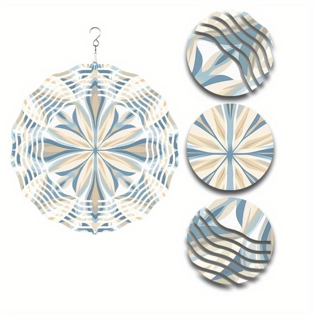 Clopoțel de vânt artizanal de 10 inch în stil Pomishian – Cârlig rotativ elegant la 360°, Decor artistic pentru grădină și gazon, Cadou perfect de primăvară-vară pentru