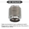 A ABSOPRO Car Exhaust Flexible Pipe 50.8x82mm Exhaust Flex Connector Pipe Bellows Universal for Car Durable Stainless Steel Silver Tone