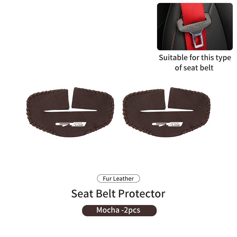 QDIM8 2PCS Car Seat Belt Anti Scratch Buckle Protector Cover Accessories For KIA gt gtline Xline ceed Forte RIO STINGER Seltos K3 K4