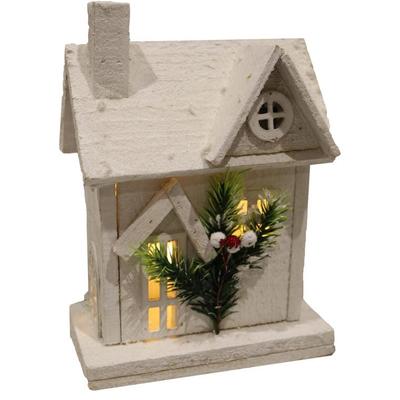 Wooden House Decoration Christmas Ornament LED