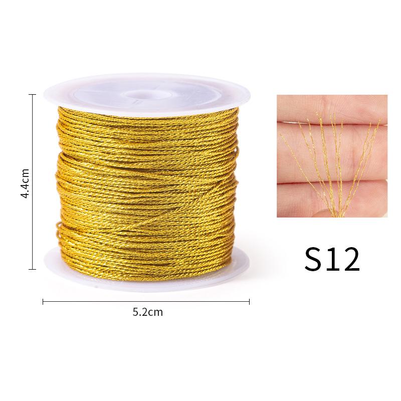 Gold Silver Embroidery Thread Durable Overlocking Sewing Machine Threads Cross Stitch Strong Thread Handmade Sewing Materia