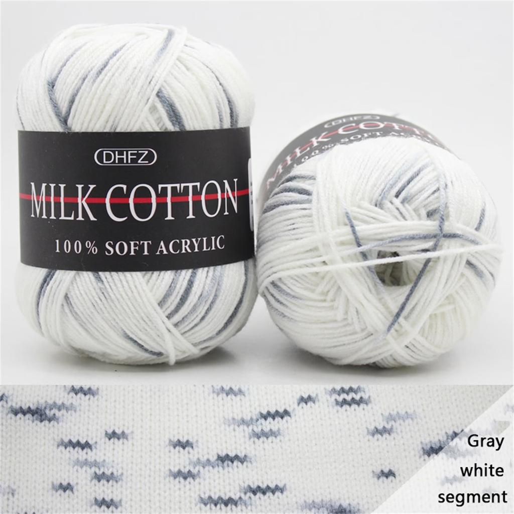 Colorful Hand Knitting 50g Knitting Crochet Milk Soft Baby Cotton Wool Yarn