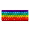 Keyboard Push Bubble Fidget Sensory Toys Rainbow Popping Silicone Game Toy Anxiety & Stress Reliever  Toy For Kids And Adu