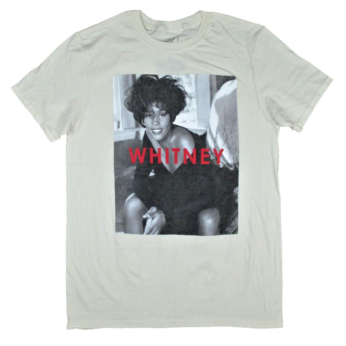Men s Whitney Houston Name on Cream Tee T-shirt Small Cream 2XL